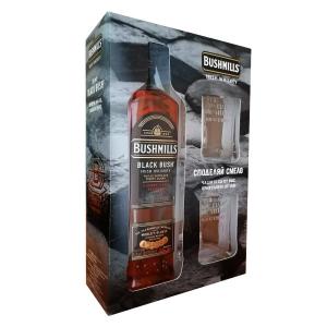 ИРЛАНДСКО УИСКИ БУШМИЛС / BUSHMILLS BLACK BUSH 0.7Л. С 2 НИСКИ ЧАШИ