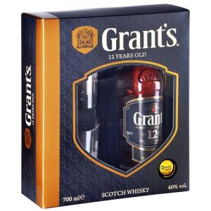 Шотландско уиски ГРАНТС/GRANTS 12Г 0.7Л + 2 ЧАШИ