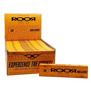 Хартийки за цигари Roor Unbleached Slim + Filter Tips 32бр.