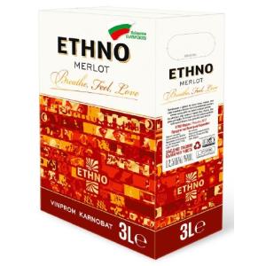 Червено вино ЕТНО МЕРЛО  BAG IN BOX (3 Л)