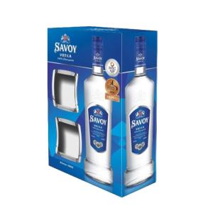 САВОЙ - Българска ВОДКА 1Л+2 ЧАШИ