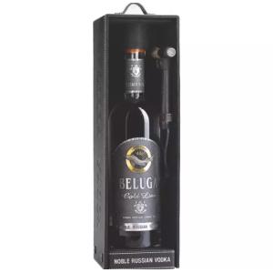 РУСКА ВОДКА БЕЛУГА 1л ГОЛД ЛАЙН КОЖЕНА КУТИЯ