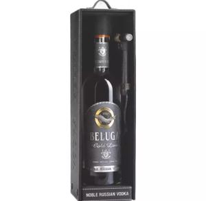 РУСКА ВОДКА БЕЛУГА 1л ГОЛД ЛАЙН КОЖЕНА КУТИЯ